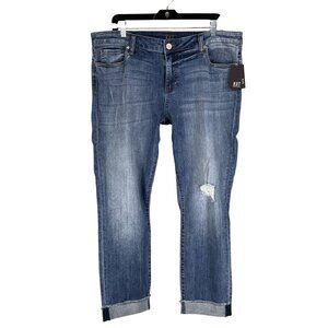 Kut From The Kloth NWT Women 16 Ankle Straight Leg High Rise Jeans Bum Friendly
